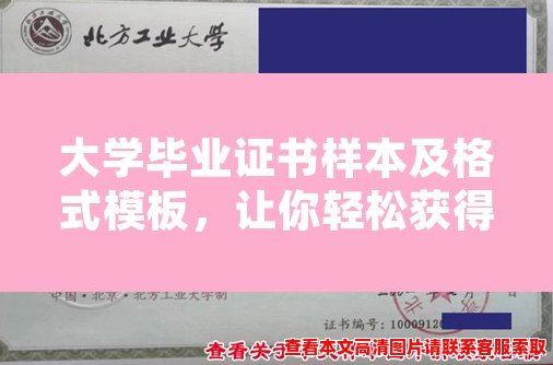 大学毕业证书样本及格式模板,让你轻松获得毕业证明 大学毕业证书样本及格式模板,让你轻松获得毕业证明