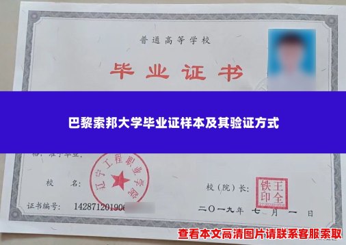 巴黎索邦大学毕业证样本及其验证方式 巴黎索邦大学毕业证样本及其验证方式
