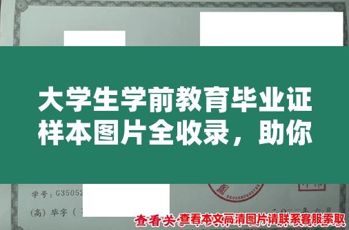 大学生学前教育毕业证样本图片全收录，助你查阅详细证明。