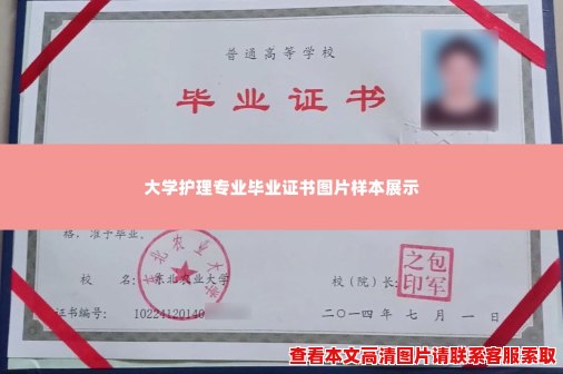 大学护理专业毕业证书图片样本展示 大学护理专业毕业证书图片样本展示