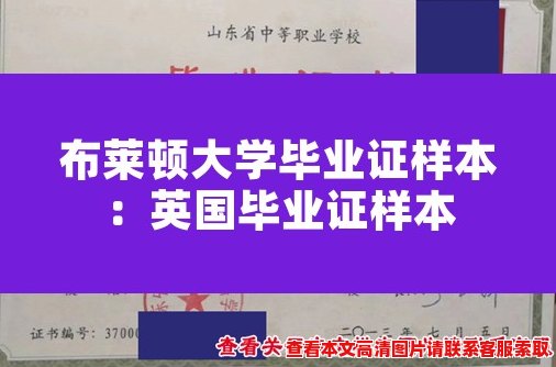 布莱顿大学毕业证样本:英国毕业证样本 布莱顿大学毕业证样本:英国毕业证样本