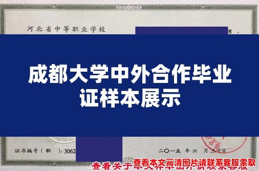 成都大学中外合作毕业证样本展示 成都大学中外合作毕业证样本展示