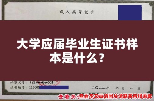 大学应届毕业生证书样本是什么? 大学应届毕业生证书样本是什么?