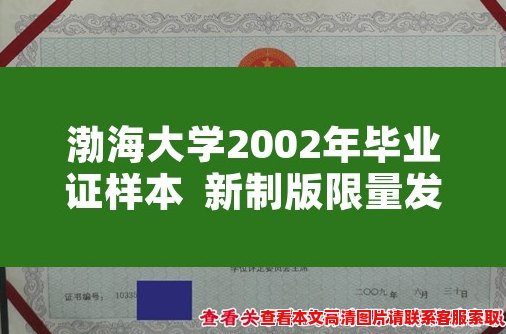 渤海大学2002年毕业证样本  新制版限量发行