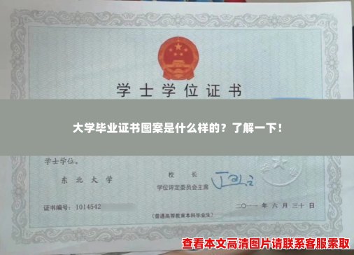大学毕业证书图案是什么样的?了解一下! 大学毕业证书图案是什么样的?了解一下!