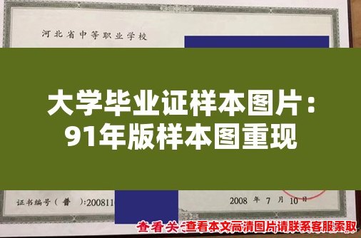 大学毕业证样本图片:91年版样本图重现 大学毕业证样本图片:91年版样本图重现