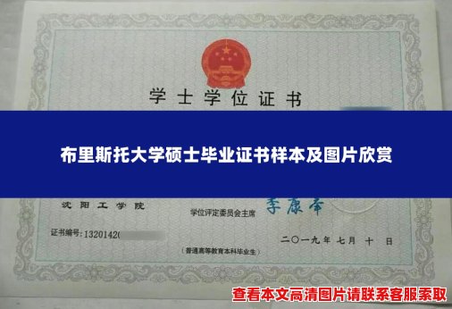 布里斯托大学硕士毕业证书样本及图片欣赏