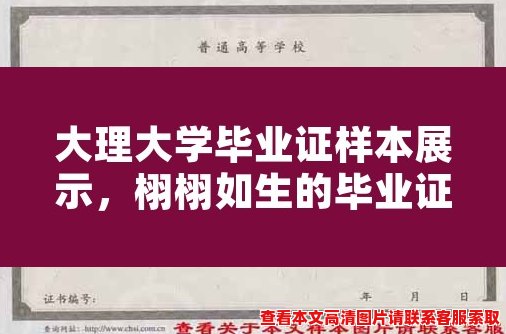 大理大学毕业证样本展示,栩栩如生的毕业证模板呈现 大理大学毕业证样本展示,栩栩如生的毕业证模板呈现