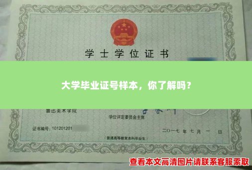 大学毕业证号样本，你了解吗？